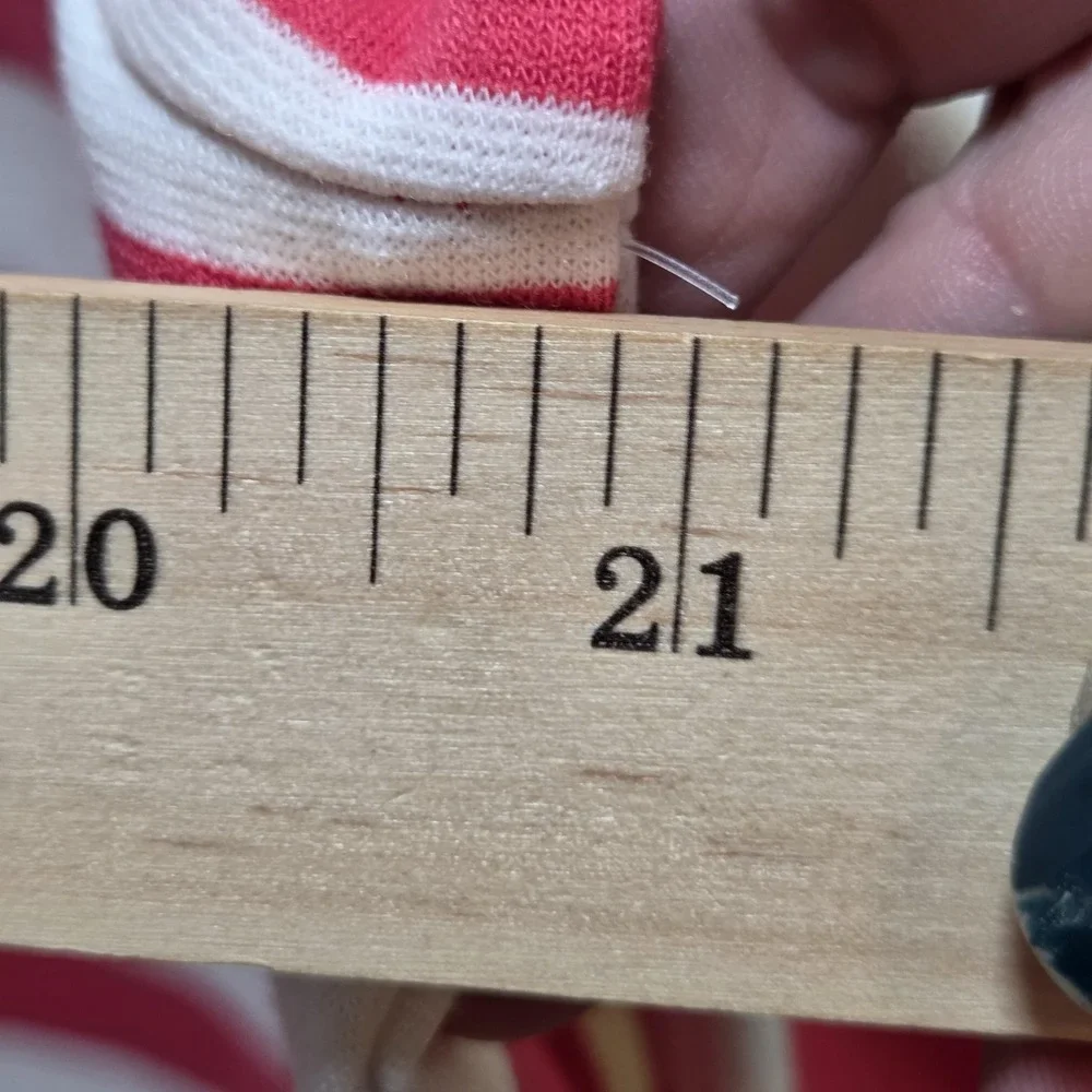 Talbots Shirt Womens Large Pink White Stripe Boat Neck 3/4 Sleeve Zip Cuff Tunic - Picture 6 of 7